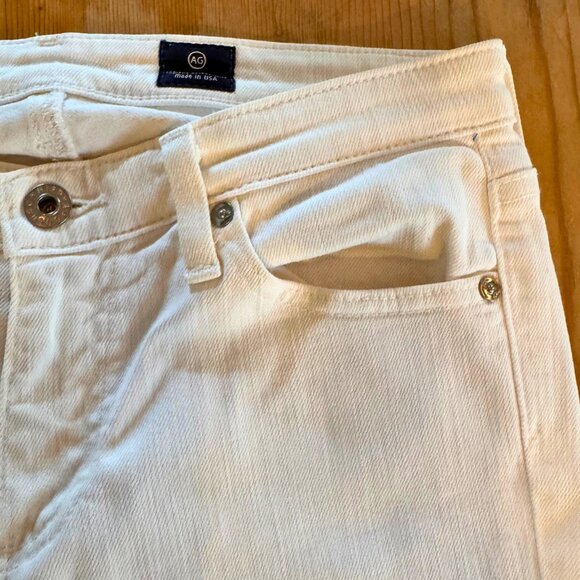 AG Adriano Goldschmied The Ballad Slim Boot Jeans White Denim Size 26R - Picture 9 of 12